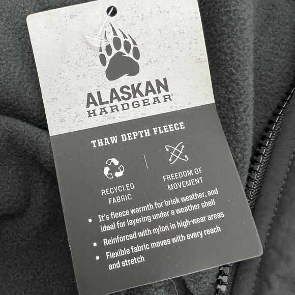 Alaskan Hardgear Jacket Mens XL Black Thaw Depth Fleece Full Zip Outdoor New - Picture 10 of 16
